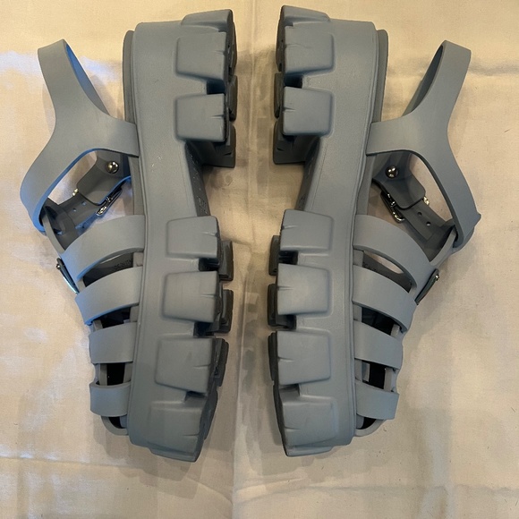 Prada Blue Platform Sandals - Picture 4 of 6